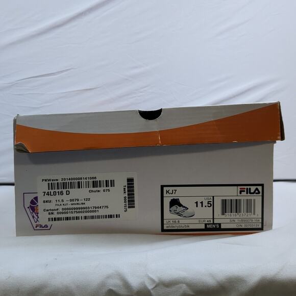 FILA‎ Kj7 Men’s 11.5 White Royal Blue Black Kevin Johnson Duke Basketball NIB main image 5